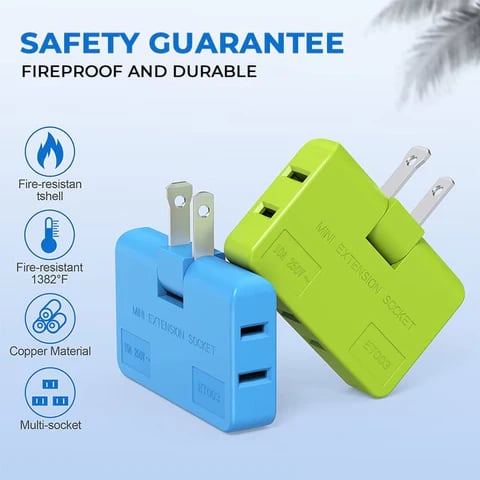 3 in 1  Rotating Socket 180 Degree