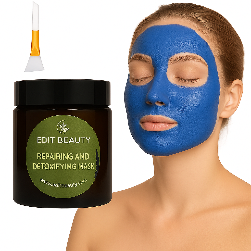 Edit Beauty - 100% Organic Moroccan Face Mask (100g) Made in UAE | Lab Tested | Acne-Free | Skin Detox | Natural Glow