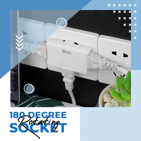 3 in 1  Rotating Socket 180 Degree