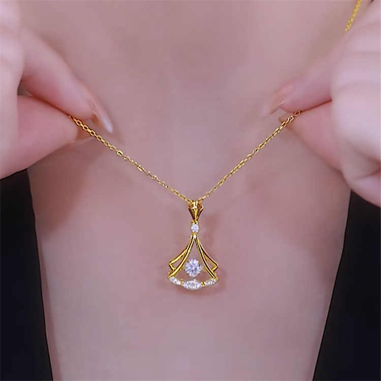 24K Gold Plated Rhinestone Necklace